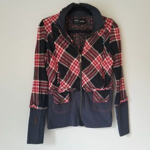 🎉Yag Couture | Flannel Zip Sweatshirt | L
